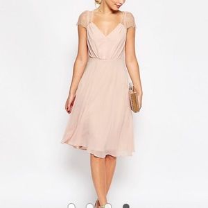 ASOS pink Midi dress size 4
